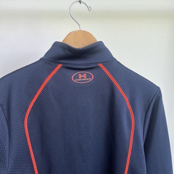 Under Armour Auburn Tigers Long Sleeve Pullover Sweatshirt  1/4 Zip Sweater Sz M - Picture 6 of 8